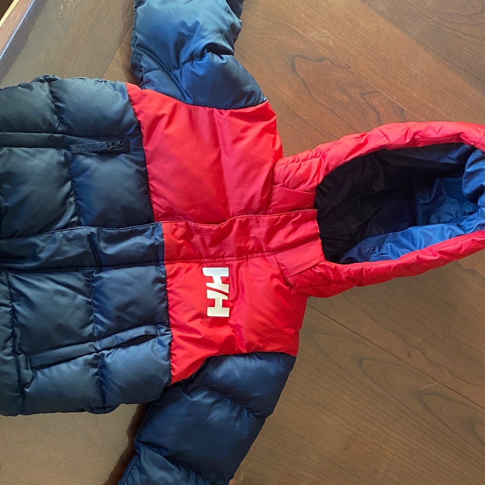 Helly Hansen Navy and Crimson Hooded Winter Jacket